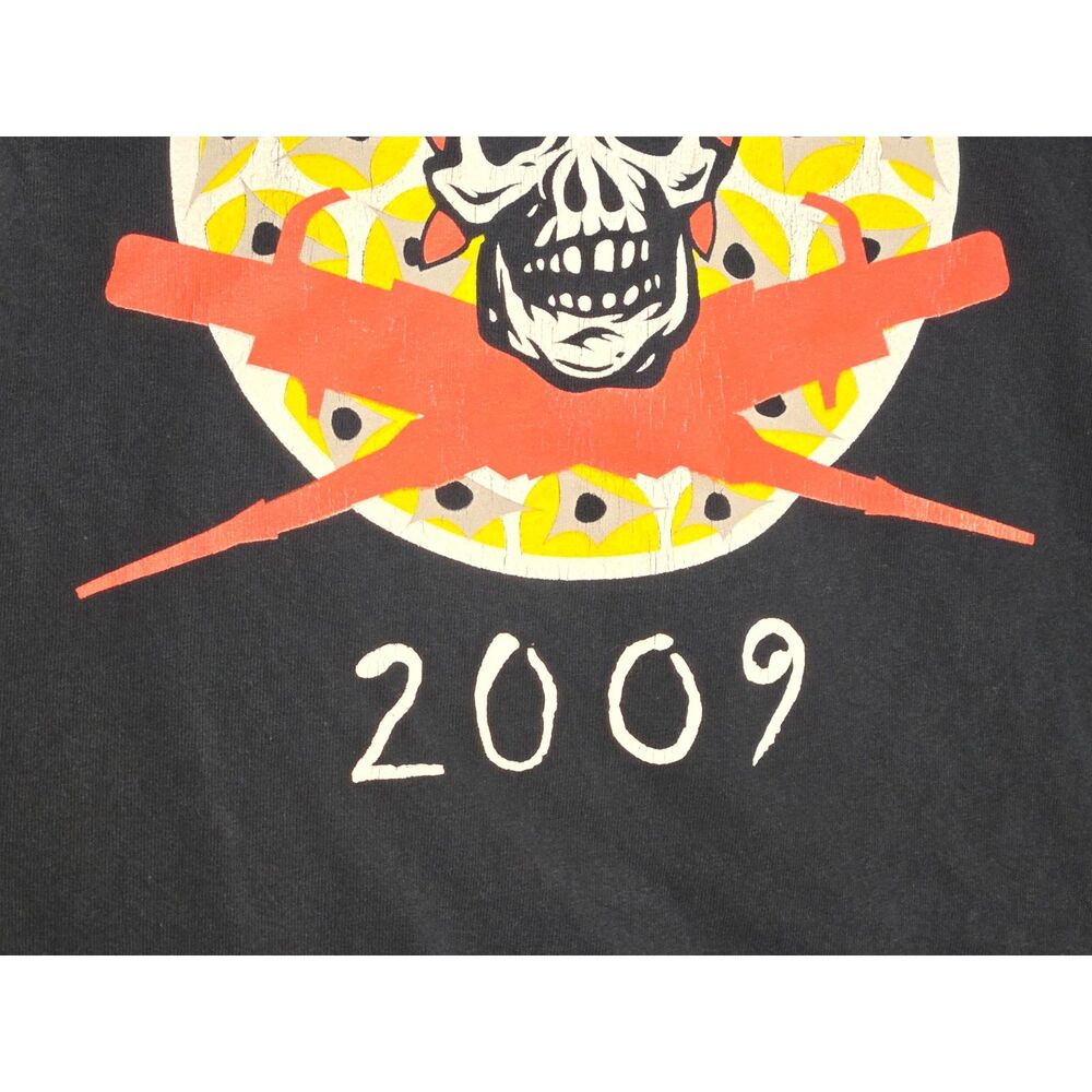 Cell Death Tour 2009 Graphic Band Tee Skull Lightning T-Shirt Men's Size L Y2K - Picture 4 of 9